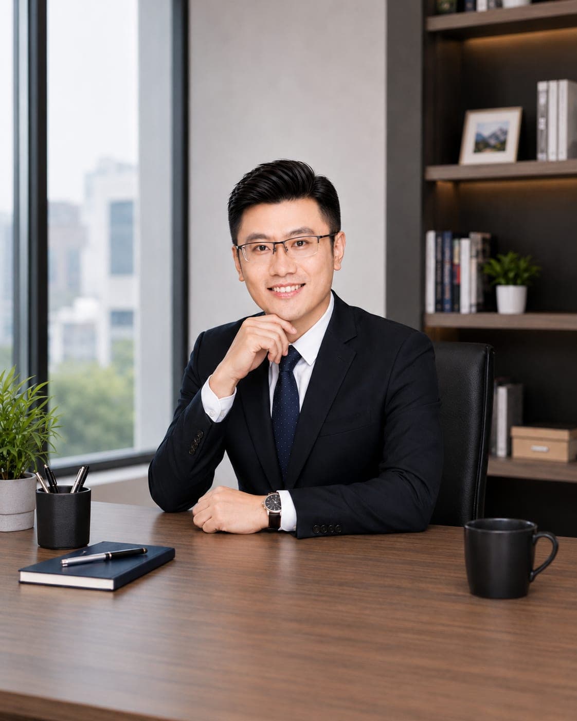山东易途国际教育创始人于睿老师在办公室